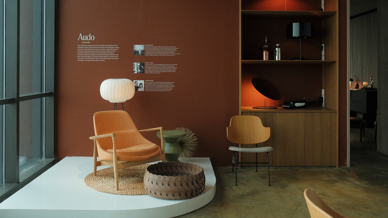 A modern interior with chairs and decor.